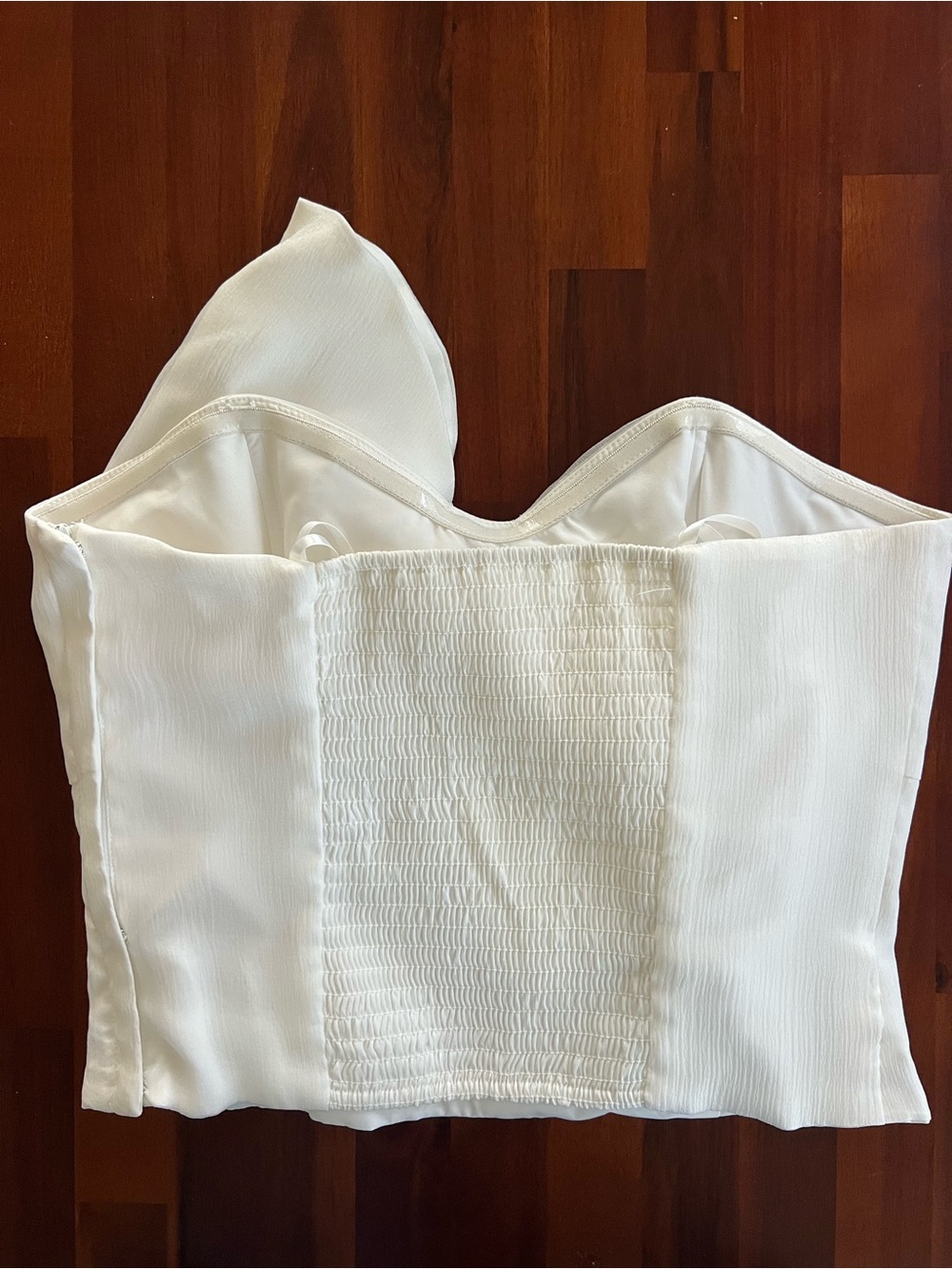 Hutch Reni Strapless Bow-Front Top in Ivory - Picture 5 of 6